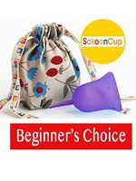 SckoonCup Beginner Choice Menstrual Cup - Made in USA - FDA Registered - Organic Cotton Pouch - Sckoon Menstrual Cup (Large, SckoonCup Purple)