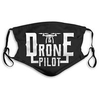 Drone Pilot Adjustable Earloop Face Anti Dust Mouth Mask for Women and Men Black