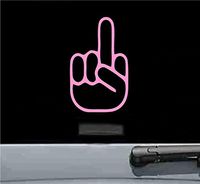 The bird middle finger Vinyl Decal Sticker (SOFT PINK)
