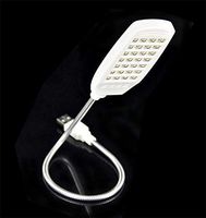 DIdade High Light USB Powered Flexible Neck White LED Light Reading Lamp 28LED (White)