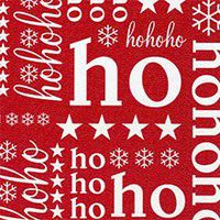 Red/White Ho Ho Script Gift Wrap - 30" X 100' - Roll