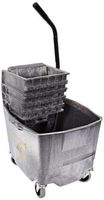 Impact 6G/2635-3G Plastic Sidepress Squeeze Wringer/Bucket Combo, 26-35 qt Capacity, Gray
