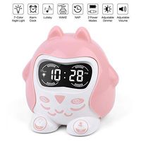 White Noise Sound Machine, Kids Sleep Trainer&Time to Wake Alarm Clock, Baby Sleep Soother with 9 Sounds&Lullabies, Portable Sound Therapy&7 Colored Night Light, Timer, NAP, Plug In Or Battery Powered