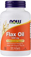 Now Foods Flax Oil 1000mg, 100 Softgels