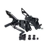 Frames & Fittings CNC Rear Passenger Footrest Bracket Sets for KTM 125/200/390 Duke 2011 2012 2013 2014 2015 2016 - (Color: Black)