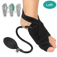 Inflatable Bunion Corrector Big Toe Straightener with Pneumatic Orthopedic Support, Hallux Valgus Splint with Bar for Night Pain Relief, Hammer Toe Strength, Bunion Surgery Recover (Left)
