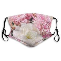 Peonies Men Women Adjustable Earloop Face Ma-sk, Anti-dust Mouth Ma-sk, Anti Pollution Ma-sk,Washable Protection Ma-sk,Pollen Ma-SKS,Anti-smog Ma-sk
