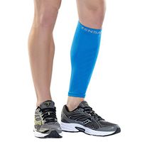 Zensah Calf/Shin Splint Compression Sleeve (singe sleeve), Blue, Large/X-Large