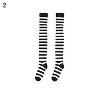wsloftyGYd Fashion Over-Knee Rainbow Stripe Women's Party Prom Stocking Long High Socks