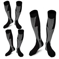 Daily_Use 3 Pairs Medical&Althetic Compression Socks for Men, 20-30 mmHg Nursing Performance Socks for Edema, Diabetic, Varicose Veins,Shin Splints,Running Marathon(Men8-14in Women8-15in) (3Black)