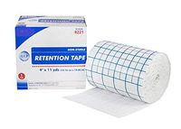 Pack of 4 Retention Tape. Medical Tapes 6" x 11 yds. Pre-Cut Non-sterile Adhesive Tapes for General Wound Care. Soft and Flexible. Single use Rolls. Hypoallergenic, Latex-Free.