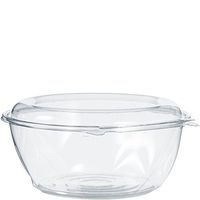 Dart CTR64BD 64 oz. Pet Hinged Bowl, Dome Lid, PET, Clear (Pack of 100)