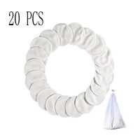 Reusable Makeup Remover Pads,20 PCS Bamboo Toner Pads with Bag Face Cleaning Clothes Wipes Machine Washable for Eye Makeup Remove Face Wipe