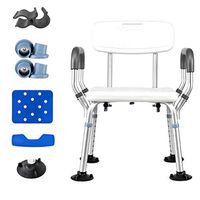 Heavy Duty Shower Bench Chair Medical Tool with Back and Arms - Adjustable Height Bathtub Chair, Assembly spa Bathtub Seat - Non Slip Tub Safety GXFC Shop