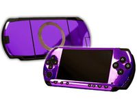 Purple Chrome Mirror Vinyl Decal Faceplate Mod Skin Kit for Sony PlayStation Portable 1000 (PSP) Console by System Skins