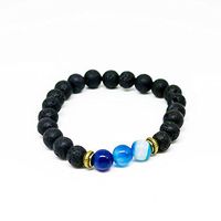 Diffuser Bracelet w/7 Chakra Lava Stones-Mens Womens Genuine Yoga Bracelet For Healing, Aromatherapy, Meditation, Natural, Essential Oils, Self Confidence, Love FREE AROMATHERAPY BOOK (Blu Agate)