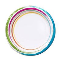 Nicole Home Collection 48 Count Dinnerware Paper Plate, 7-Inch, Brushstrokes