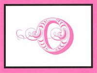 Hallmark Blank Personalized O Stationery Note Cards | Pink