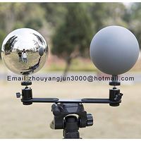 LSX VFX HDRI 12cm Chrome Ball + Grey Ball 360 Cam for HDRI Lighting (C4D / Redshift) Stainless Steel Hollow Sphere Photographic Props Set