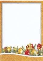 Christmas Ornaments & Gifts Stationery Printer Paper 26 Sheets