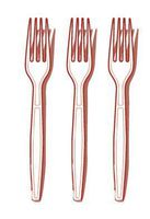 Fineline Settings 2516-BO Flairware Full Size Extra Heavy Cutlery Fork - Bagged- Bone