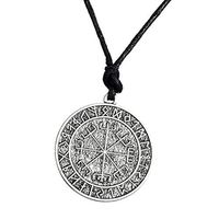 Futhark Nordic Norse Viking Runes Compass Pendant Talisman Amulet Necklace Prom Beautiful For gift Lovely Cheap Jewerly Women Womens Beads Daily Comfy Unique