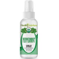 Organic Peppermint Spray – Water Infused with Peppermint Essential Oil – Certified USDA Organic - 2oz Bottle by Healing Solutions
