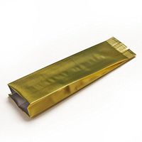 50ea - 3-1/4 X 2-3/8 X 10-1/4 Gold Foil Gusset Bag-Pkg - 5.4 mil Thick Gusset - 2 3/8"
