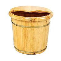 Foot Tub, Bilateral Thickening Foot Spa Wooden Tub,Massage Cushion Sauna Bucket,Relieve Fatigue