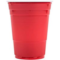 Solo P16R Party Cups, Plastic, 16oz., 50/PK, Red