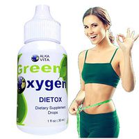 Weight Loss Detox Drops Mineral Green Oxygen (Si) Alkaline Chlorophyll and Kelp Concentrate 1 fl oz. ALKA VITA