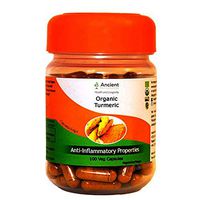 Ancient Nutraceuticals 100% Organic Pure Turmeric- 600mg 100 Veg Capsules
