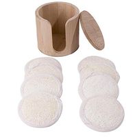 8Pcs Exfoliating Loofah Face Brush Cleanser and Massager for Men and Women, 100 Natural Loofah Sponge Manual Facial Cleansing Scrubber Handheld Pad