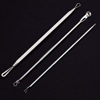 Thombi90 Store Ear Syringe 3Pcs/Set Comedone Extractor Stainless Needles Antibacterial Acne Cleansing Cleaning Removal Ear Care Tools Ear Syringe