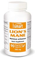Supersmart - Lion's Mane - Nootropic Mushroom for Brain Health, Memory,Mental Clarity, Focus & Immune System Booster | Non-GMO - 90 Vegetarian Capsules