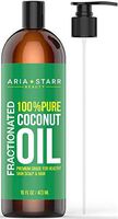 Aria Starr Fractionated Coconut Oil (16 OZ Pump) Best Carrier Oil For Essential Oils, 100% Pure Liquid Natural Odorless Moisturizer For Hair Skin Body, Aromatherapy, Massage, Makeup Remover