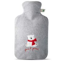 YUN Cute Cartoon Filling Water Bottle Water Injection Hand Warmer Explosion-Proof Anti-scalding Safety (Color : Gray)