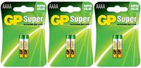 My Battery Supplier GP AAAA 6 Pack Super Fresh Super Alkaline 1.5V Batteries LR61 MN2500 EN96 3x2