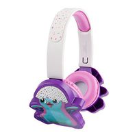 Hatchimals (HP2-13706) Kid Safe Over The Ear Headphones, by Sakar, Great Sound, 3. 5mm Auxiliary Input, Fun and Vibrant Design, Purple/Pink/White