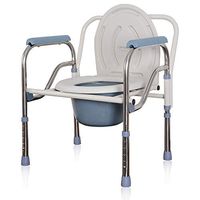 Bedside Commode Medical Steel Folding Bath Chair Seat/Toilet Seat/Safety Rails Elderly, Pregnant Woman