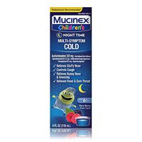 Mucinex Children's Night Time Multi-Symptom Cold Liquid Mixed Berry Flavor - 4 oz, Pack of 2