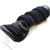 UUK Palm Rigid Support Plate, Wrist Orthosis, Plaster Splint, Fracture Contracture Fixation, Hand Function Trainer, Four Bandages for Mouse Hand, Cerebral Palsy, Carpal Fracture (Black),Left,L