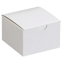 Aviditi Fiberboard Gift Box, 3" L x 3" W x 2" H, White, Case of 100 (GB332)