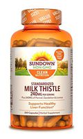 Sundown Standardized Milk Thistle, 250 capsules