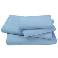 unbrand 1800 Comfort Super Soft Vivid Bed Sheet Set Flat Fitted DEEP Pocket Sheets 4PC/Light Blue/California King