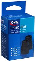 Carex Health Brands Fga71900 7/8" Black Cane Tips 2 Count