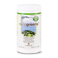 Biopharma Scientific NanoGreens Fruit and Vegetable Superfood Powder | Natural Green Apple Flavor | 30 Servings | Spirulina, Chlorella, Organic Kale, Organic Spinach, Plant Based Enzymes.
