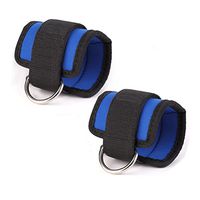 2pcs Sport Adjustable Ankle Weights Fitness Ankle D-Ring Strap for Weightlifting Leg Gym Workout Blue