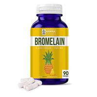 Bromelain Capsules by Ahana Nutrition - Pure Bromelain Supplement to Support Digestions and Inflammation (500mg – 100 Easy to Swallow Pills)