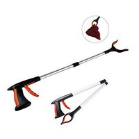 Muou 32" Foldable Reacher Grabber, Long Handy Assist Tool, Flexible Lightweight Trash Grabber, Garbage Picker Upper Tool, Claw Trash Garbage Picker
